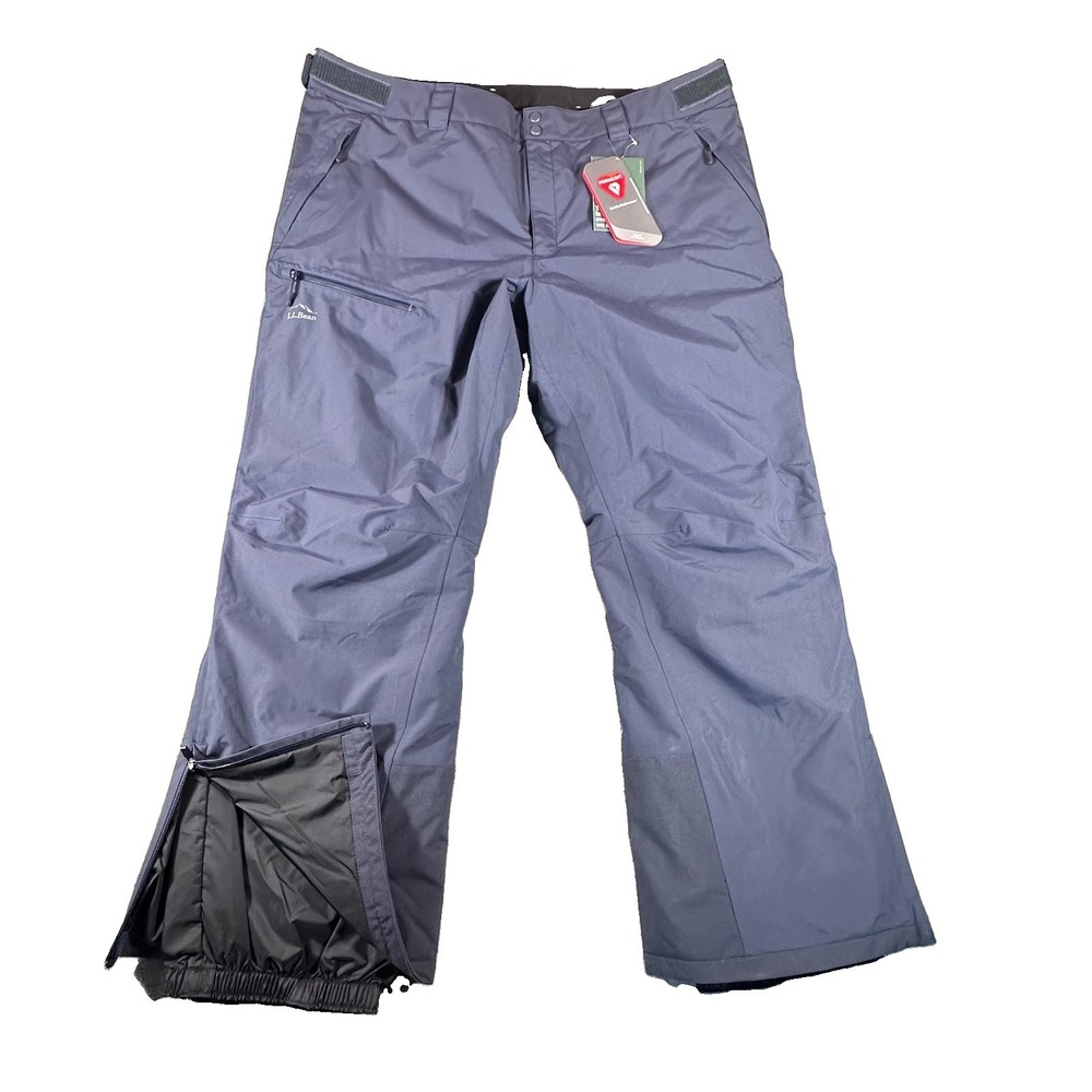 LL Bean Women's Wildcat Waterproof Insulated Snow Pants 2XL Carbon Navy New